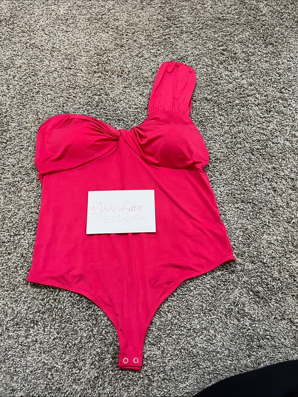 Express Body Contour One Shoulder Bodysuit - Picture 1 of 9